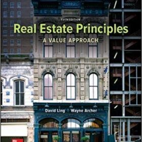 Real Estate Principles A Value Approach