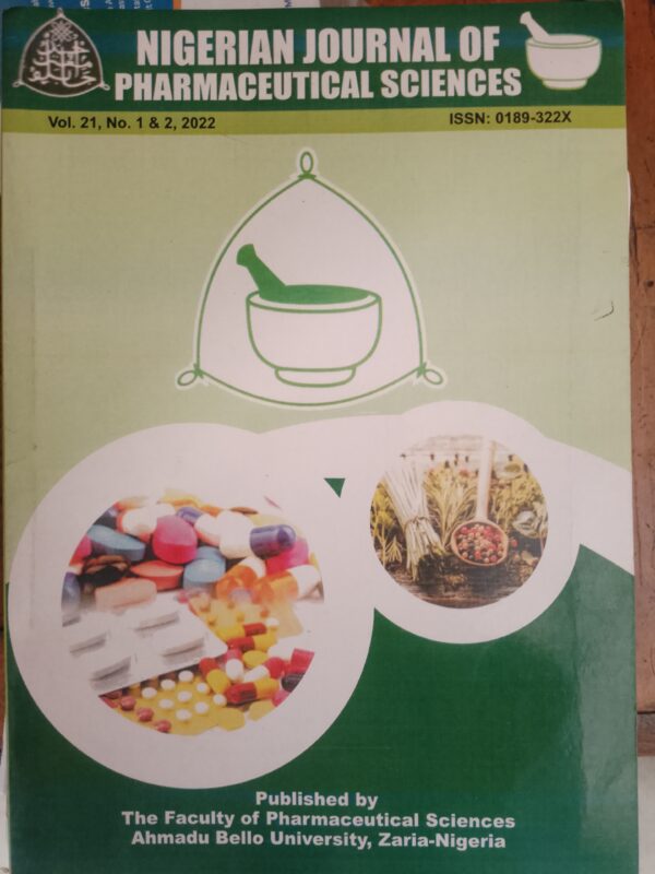 NIGERIAN JOURNAL OF PHARMACEUTICAL SCIENCE