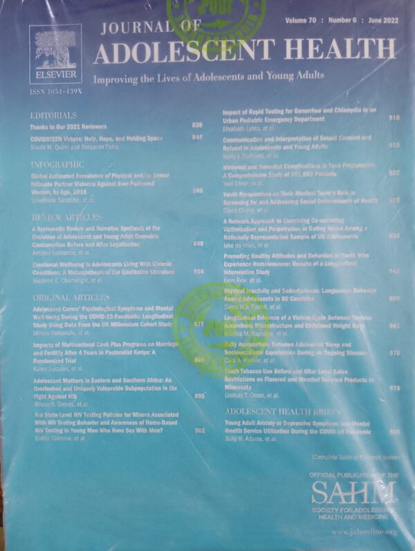 JOURNAL OF ADOLESCENT HEALTH