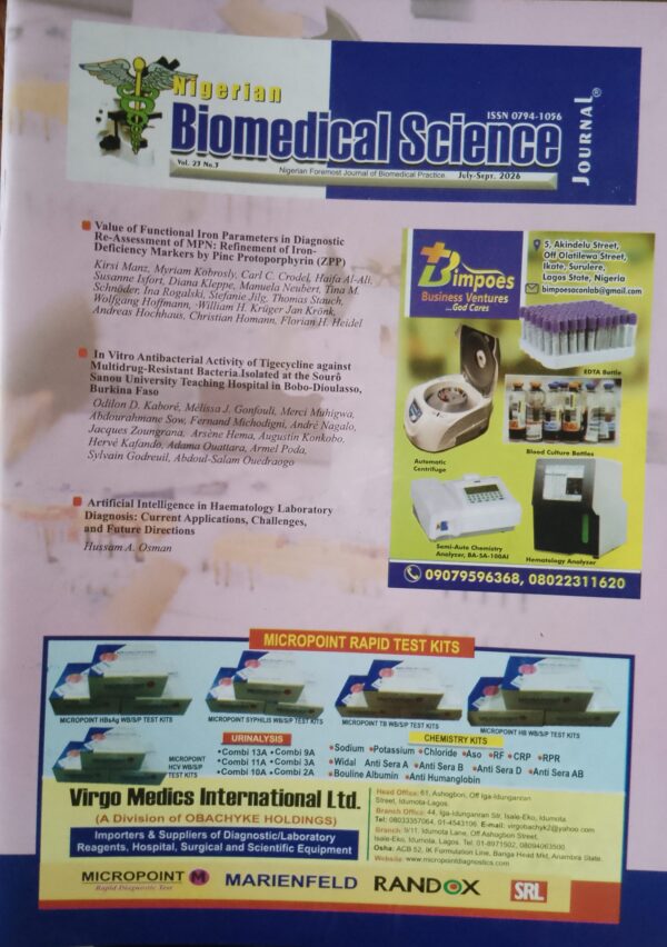 NIGERIAN BIOMEDICAL SCIENCE JOURNAL